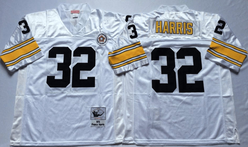 Franco Harris Pittsburgh Steelers white Throwback jersey