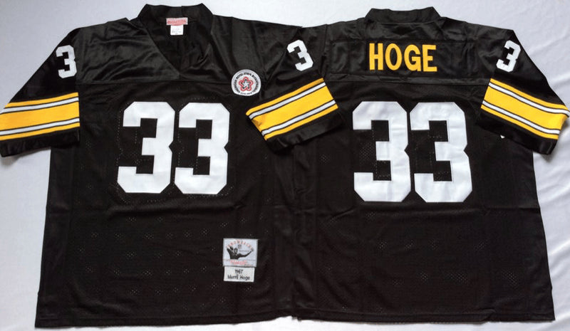Merril Hoge Pittsburgh Steelers black Throwback jersey