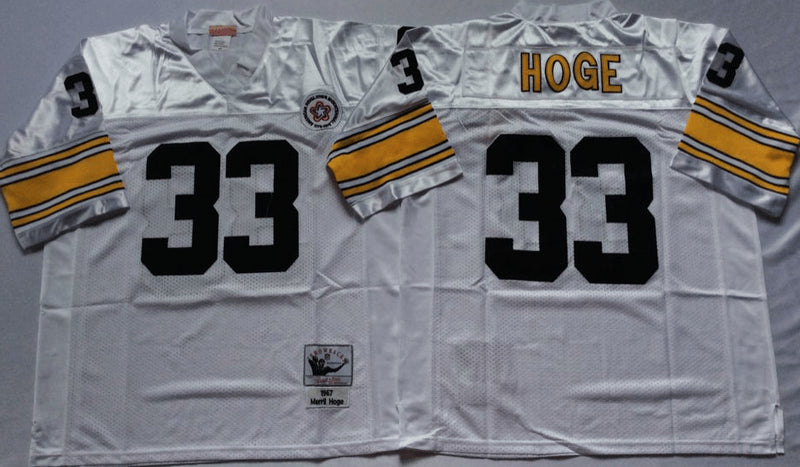 Merril Hoge Pittsburgh Steelers white Throwback jersey