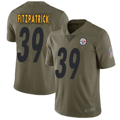 Minkah Fitzpatrick Pittsburgh Steelers olive Salute To Service jersey