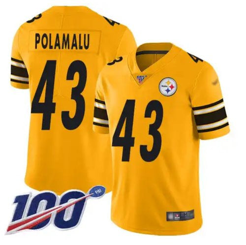 Troy Polamalu Pittsburgh Steelers gold Inverted Legend jersey