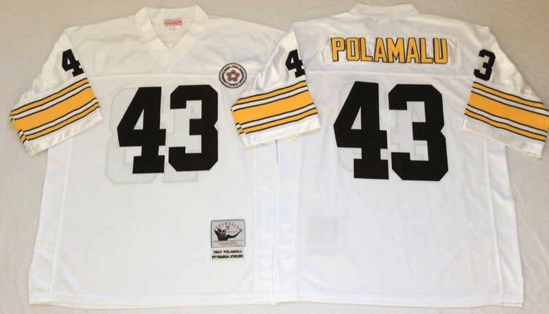 Troy Polamalu Pittsburgh Steelers white Throwback jersey