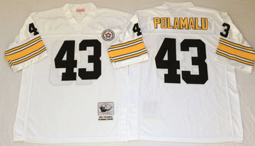 Troy Polamalu Pittsburgh Steelers white Throwback jersey