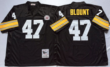 Mel Blount Pittsburgh Steelers black Throwback jersey