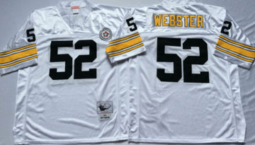 Mike Webster Pittsburgh Steelers white Throwback jersey