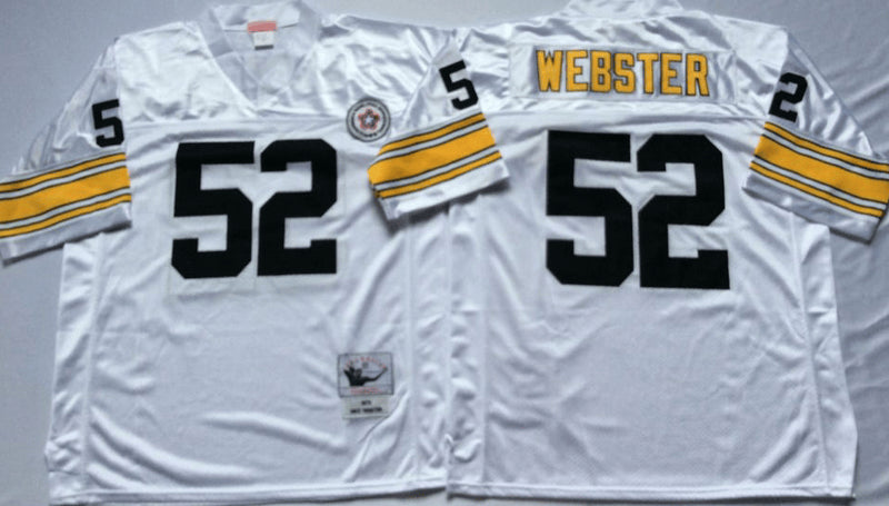 Mike Webster Pittsburgh Steelers white Throwback jersey