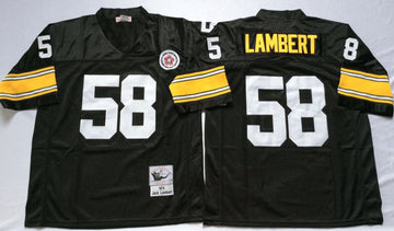 Jack Lambert Pittsburgh Steelers black Throwback jersey