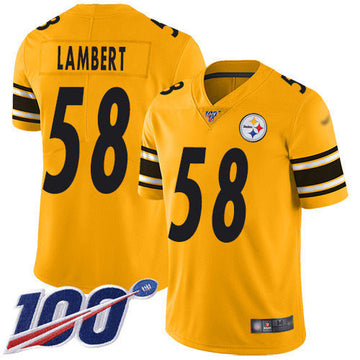 Jack Lambert Pittsburgh Steelers gold Inverted Legend jersey