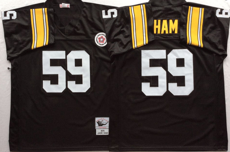 Jack Ham Pittsburgh Steelers black Throwback jersey