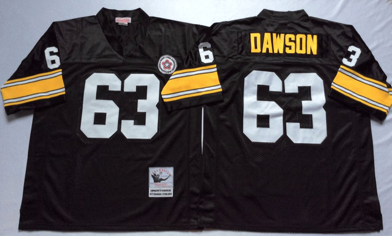 Dermontti Dawson Pittsburgh Steelers black Throwback jersey