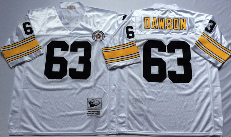 Dermontti Dawson Pittsburgh Steelers white Throwback jersey