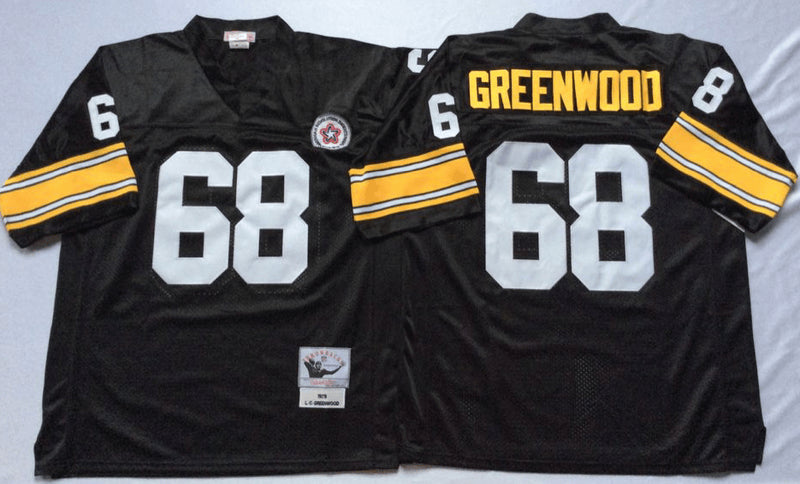 L. C. Greenwood Pittsburgh Steelers black Throwback jersey