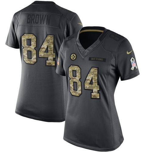 Antonio Brown Pittsburgh Steelers black Salute To Service jersey