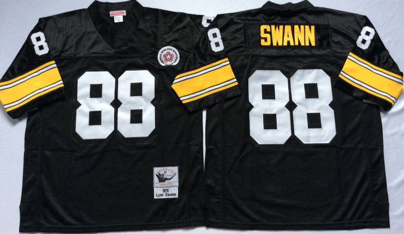 Lynn Swann Pittsburgh Steelers black Throwback jersey