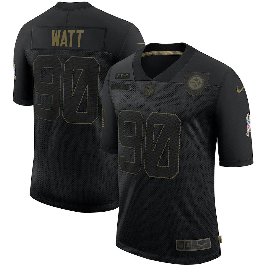 T.J. Watt Pittsburgh Steelers black Salute To Service jersey