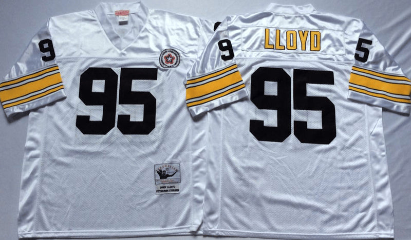 Greg Lloyd Pittsburgh Steelers white Throwback jersey