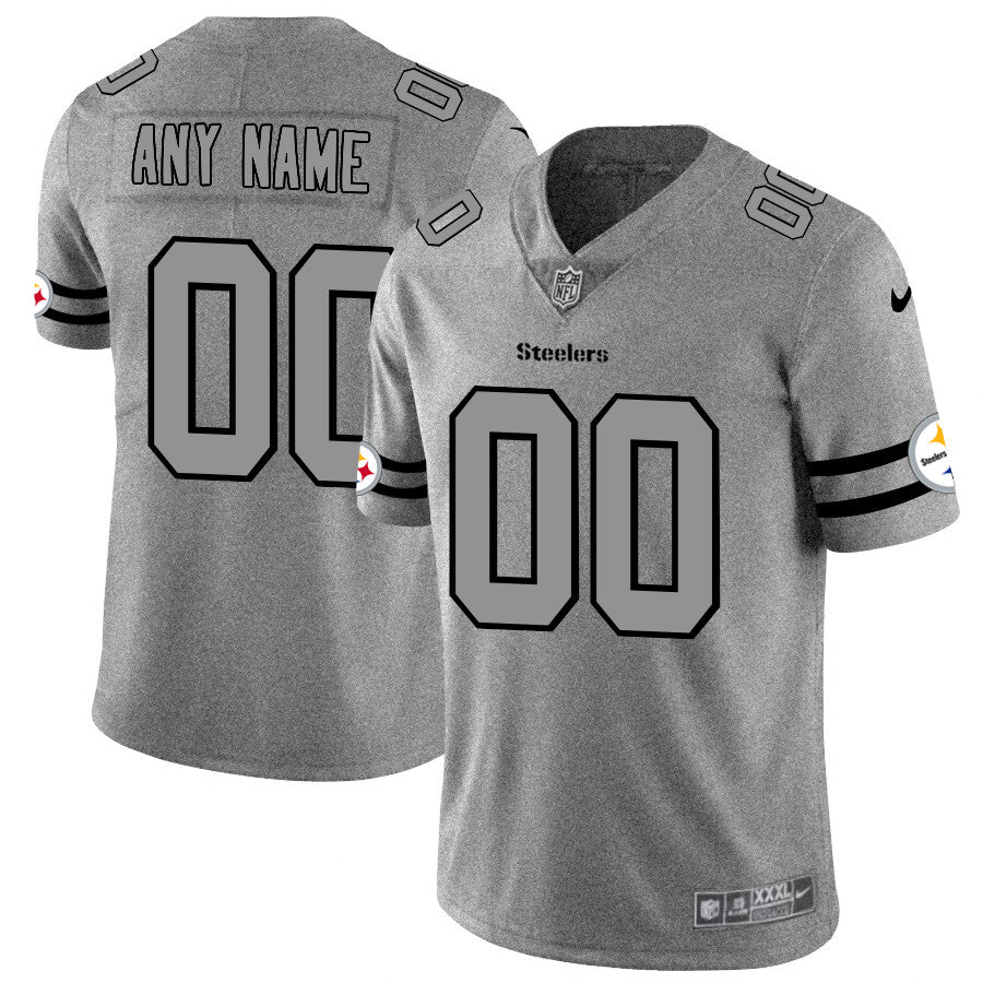 Custom Pittsburgh Steelers gray Vapor jersey