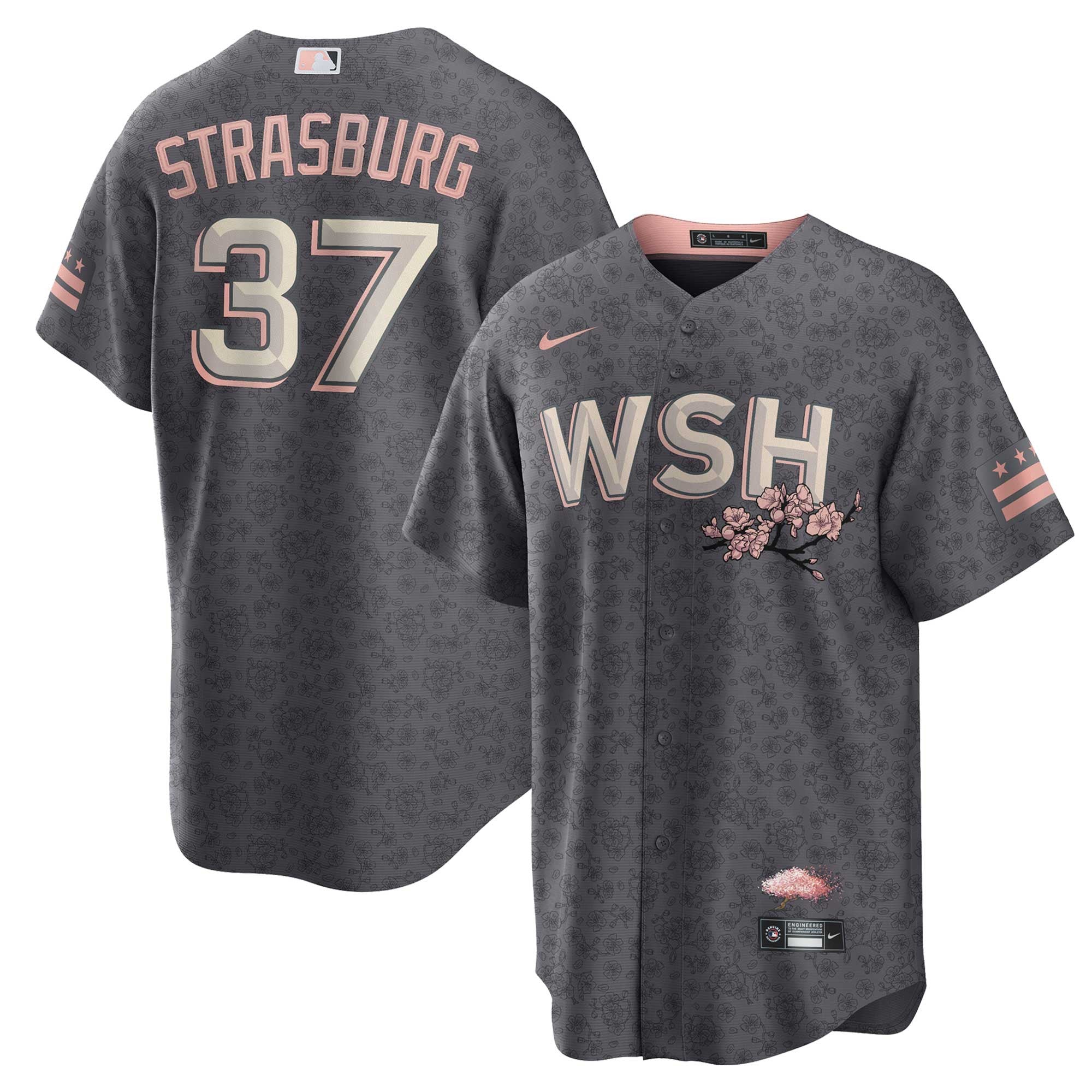 Stephen Strasburg Washington Nationals gray City Connect jersey