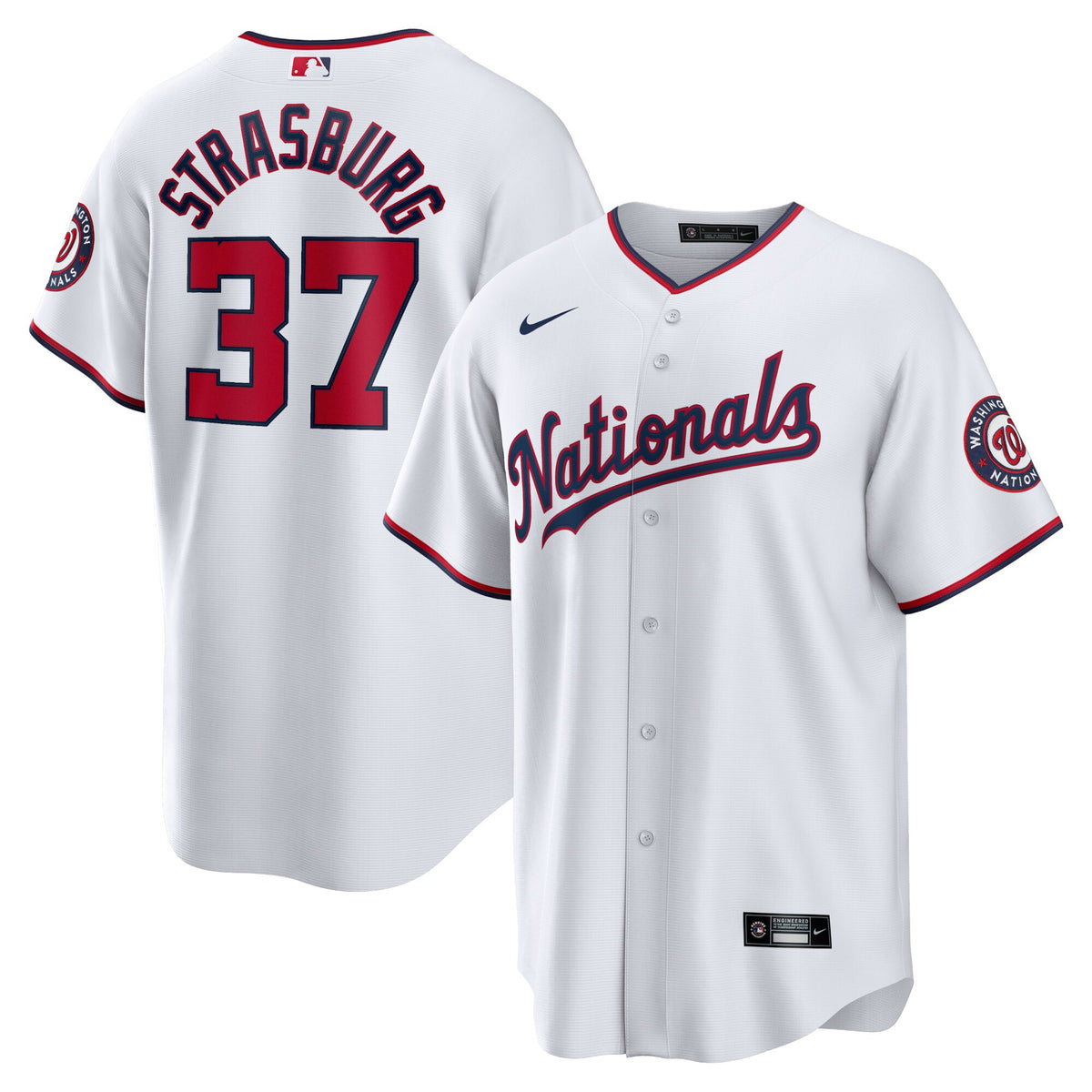 Stephen Strasburg Washington Nationals white Home jersey