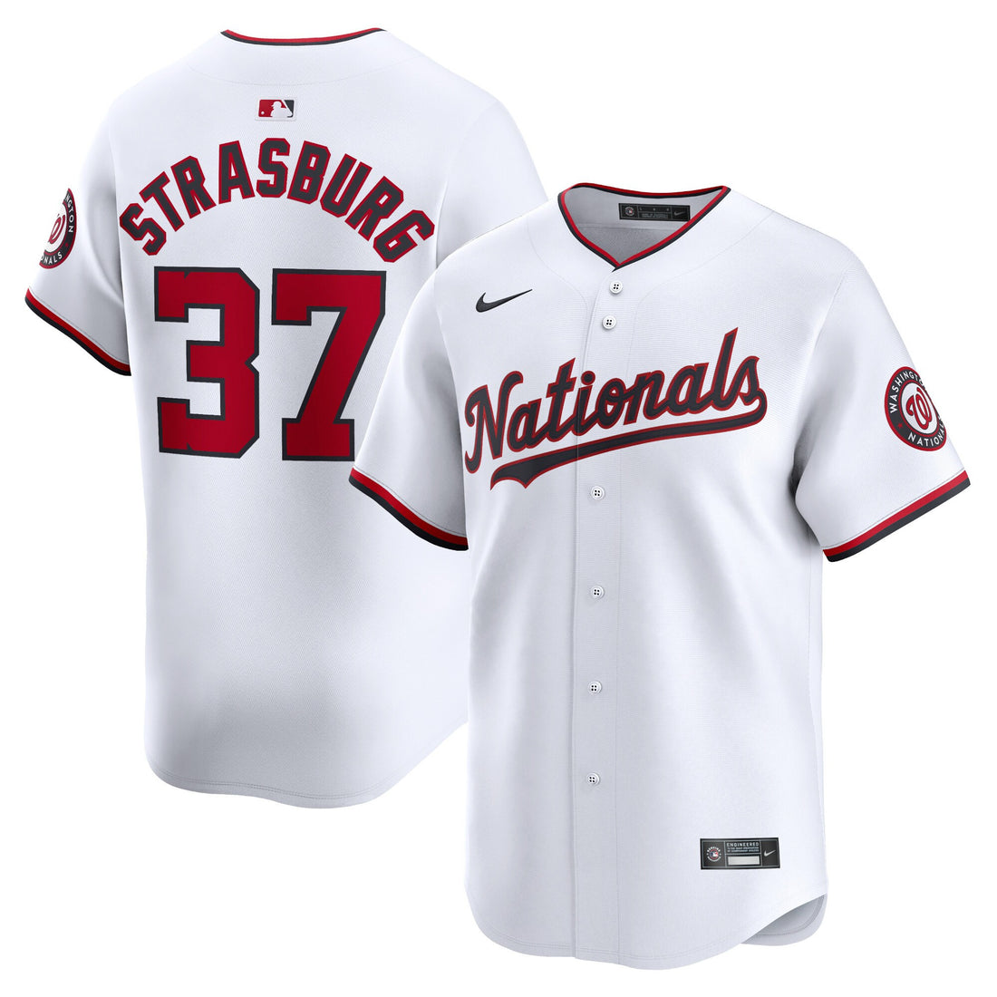 Stephen Strasburg Washington Nationals white Limited jersey
