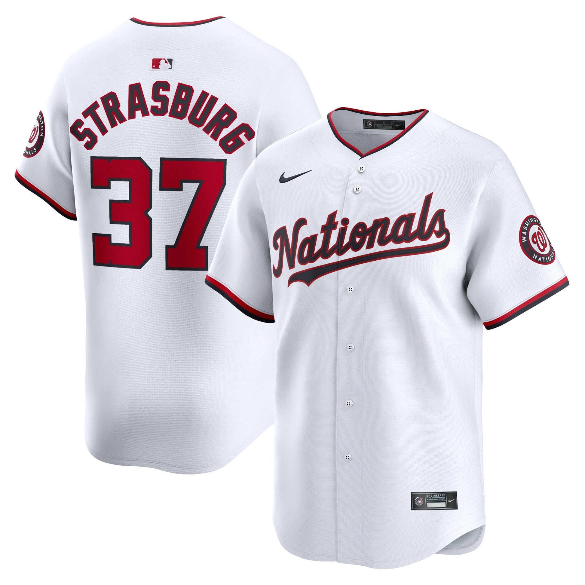 Stephen Strasburg Washington Nationals white Limited jersey