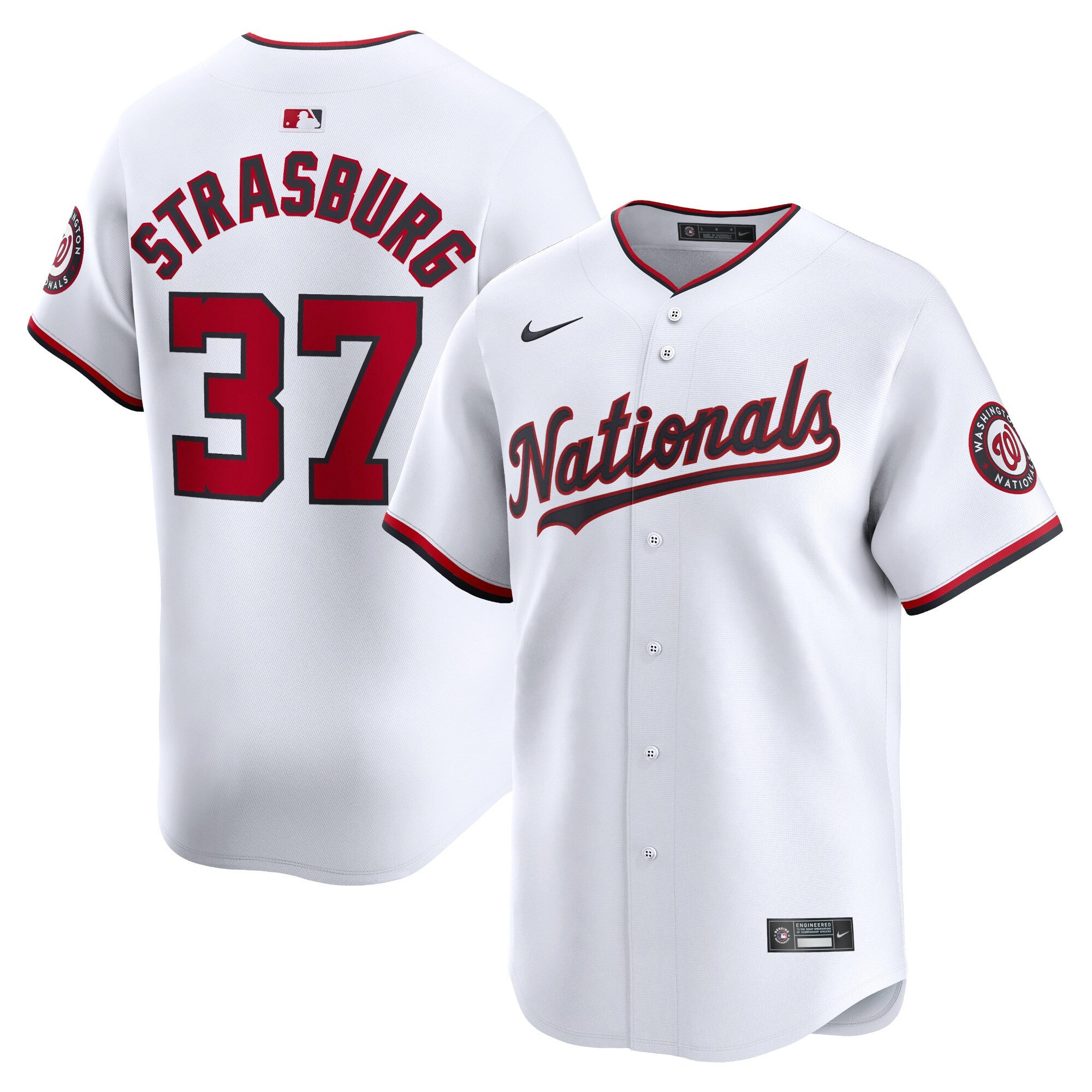 Stephen Strasburg Washington Nationals white Limited jersey