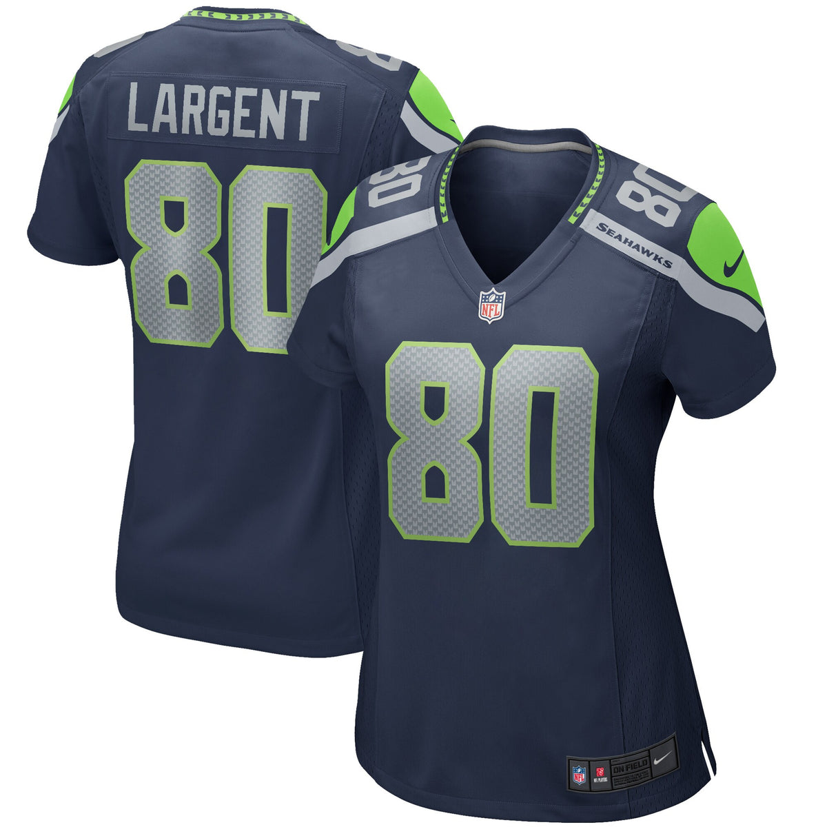 Steve Largent Seattle Seahawks navy Game jersey