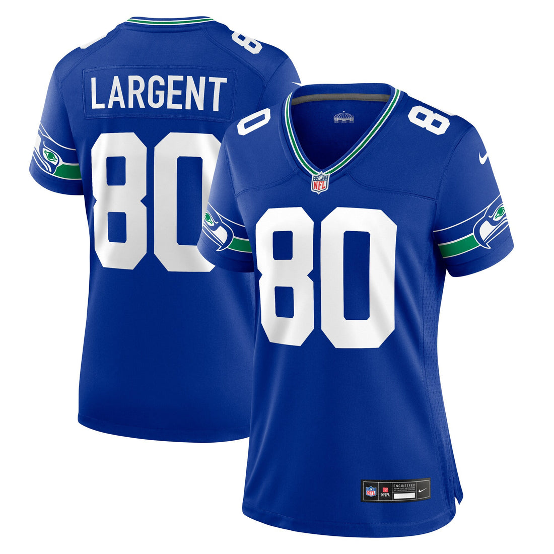 Steve Largent Seattle Seahawks royal Throwback jersey