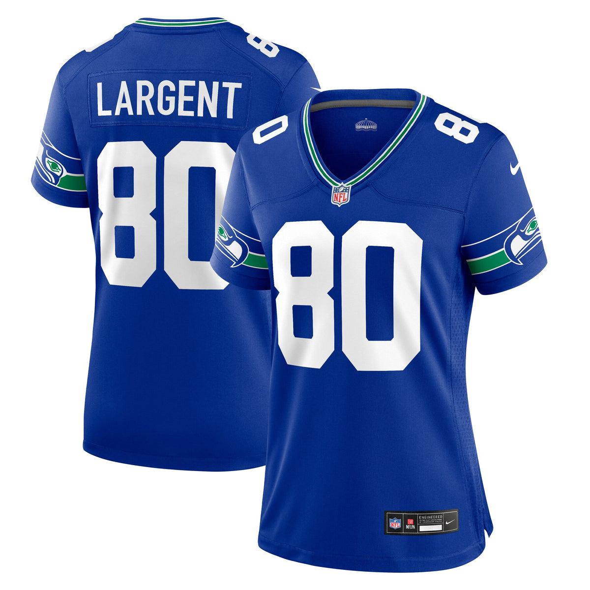 Steve Largent Seattle Seahawks royal Throwback jersey