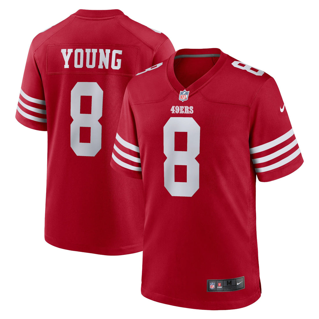 Steve Young San Francisco 49ers scarlet jersey