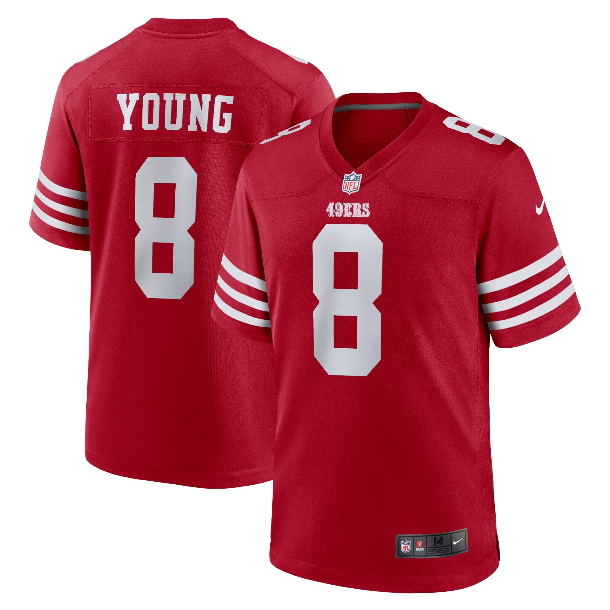 Steve Young San Francisco 49ers scarlet jersey