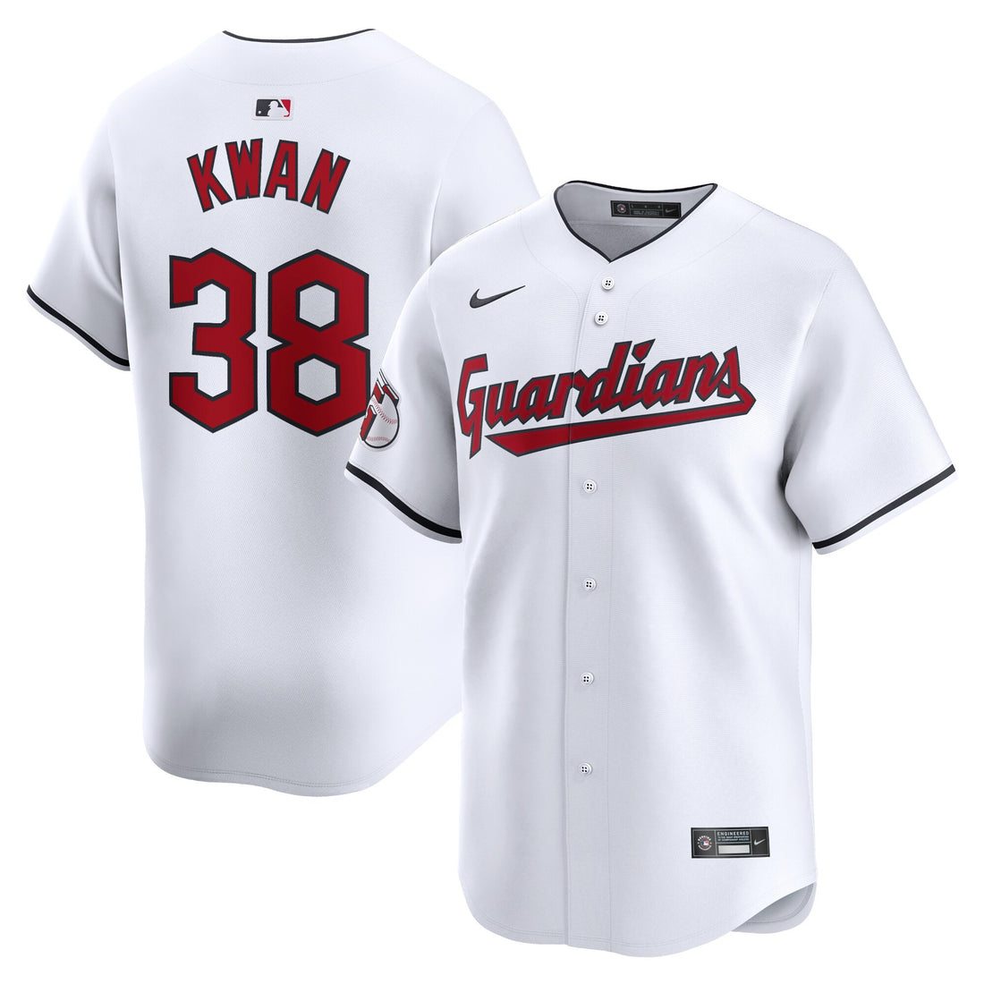 Steven Kwan Cleveland Guardians white Limited jersey