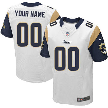 Custom Los Angeles Rams white Elite jersey