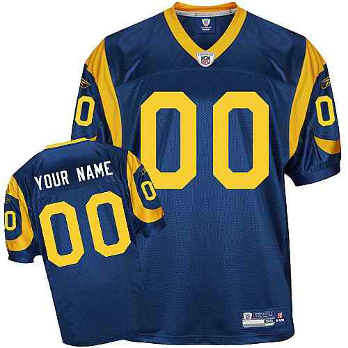 Custom Los Angeles Rams blue Throwback jersey