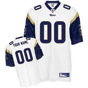 Custom Los Angeles Rams white jersey