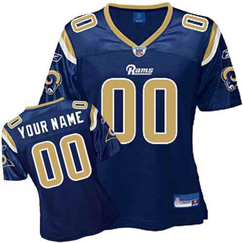 Custom Los Angeles Rams blue jersey