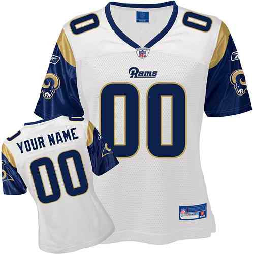Custom Los Angeles Rams white jersey