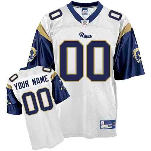 Custom Los Angeles Rams white jersey