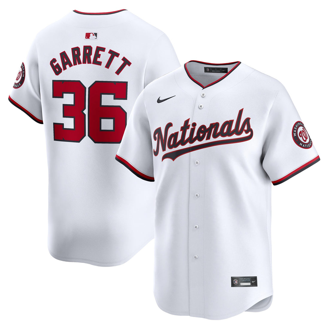 Stone Garrett Washington Nationals white Limited jersey
