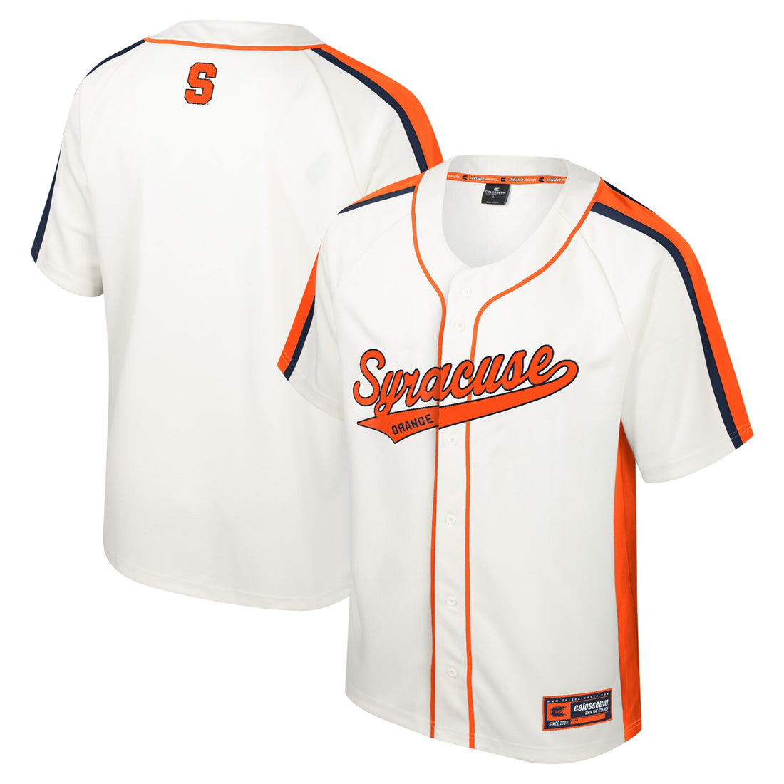 Colosseum Ruth Button-up Syracuse Orange cream jersey