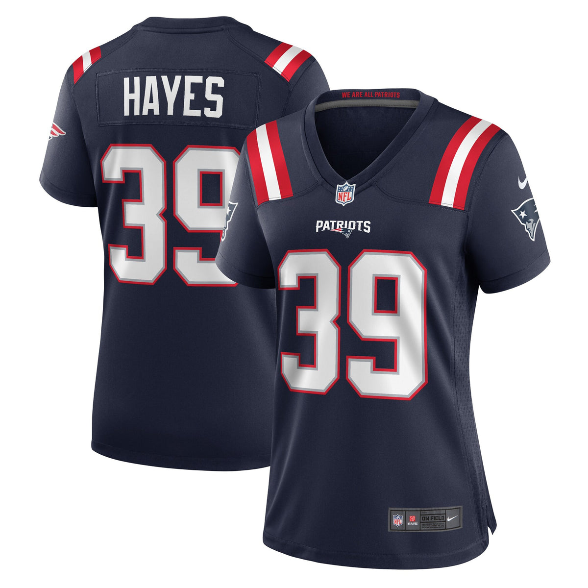 Tae Hayes New England Patriots navy Game jersey