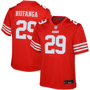 Talanoa Hufanga San Francisco 49ers scarlet jersey