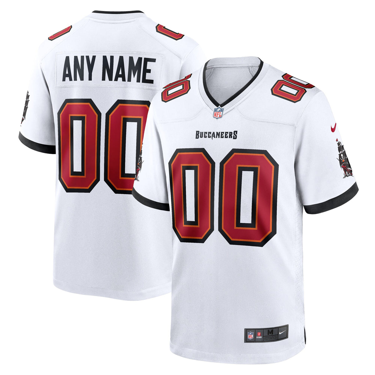 Custom Tampa Bay Buccaneers white jersey