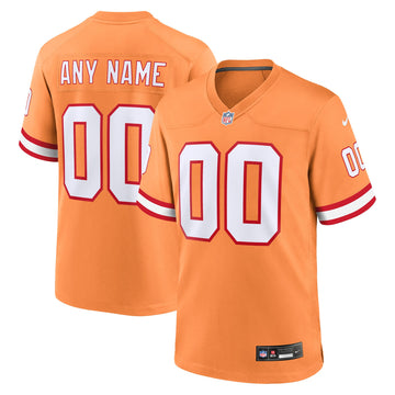 Custom Tampa Bay Buccaneers orange Throwback jersey