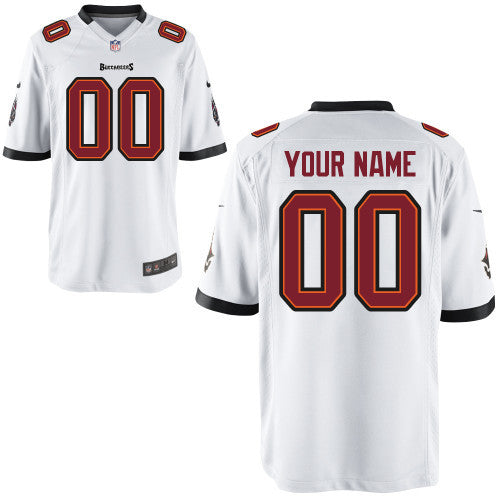 Custom Tampa Bay Buccaneers white Game jersey