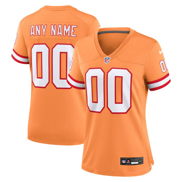 Custom Tampa Bay Buccaneers orange Throwback jersey
