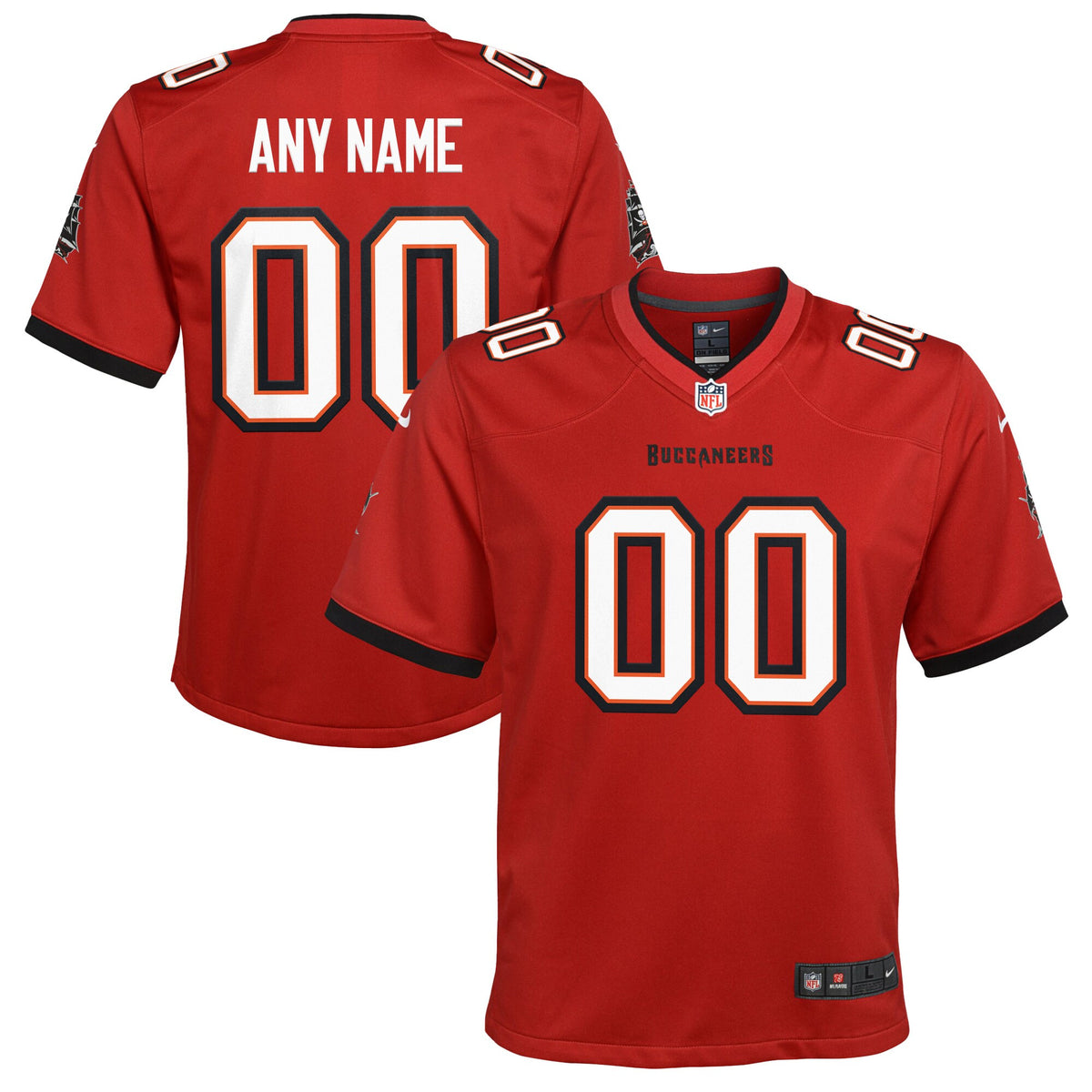 Custom Tampa Bay Buccaneers red jersey