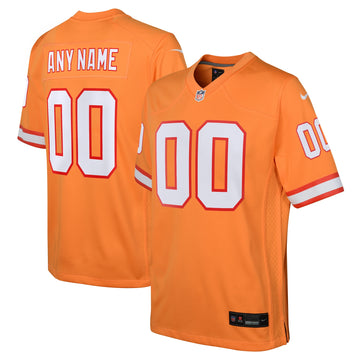 Custom Tampa Bay Buccaneers orange Throwback jersey