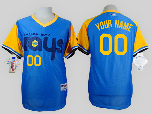 Tampa Bay Rays blue Throwback jersey