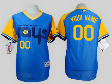 Tampa Bay Rays blue Throwback jersey